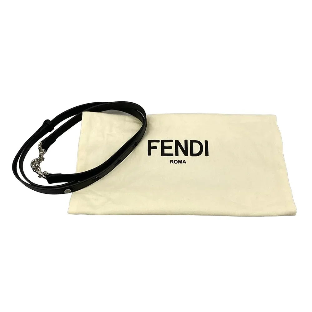 Fendi Mini By The Way Handbag 8BL145 Black Dark Brown